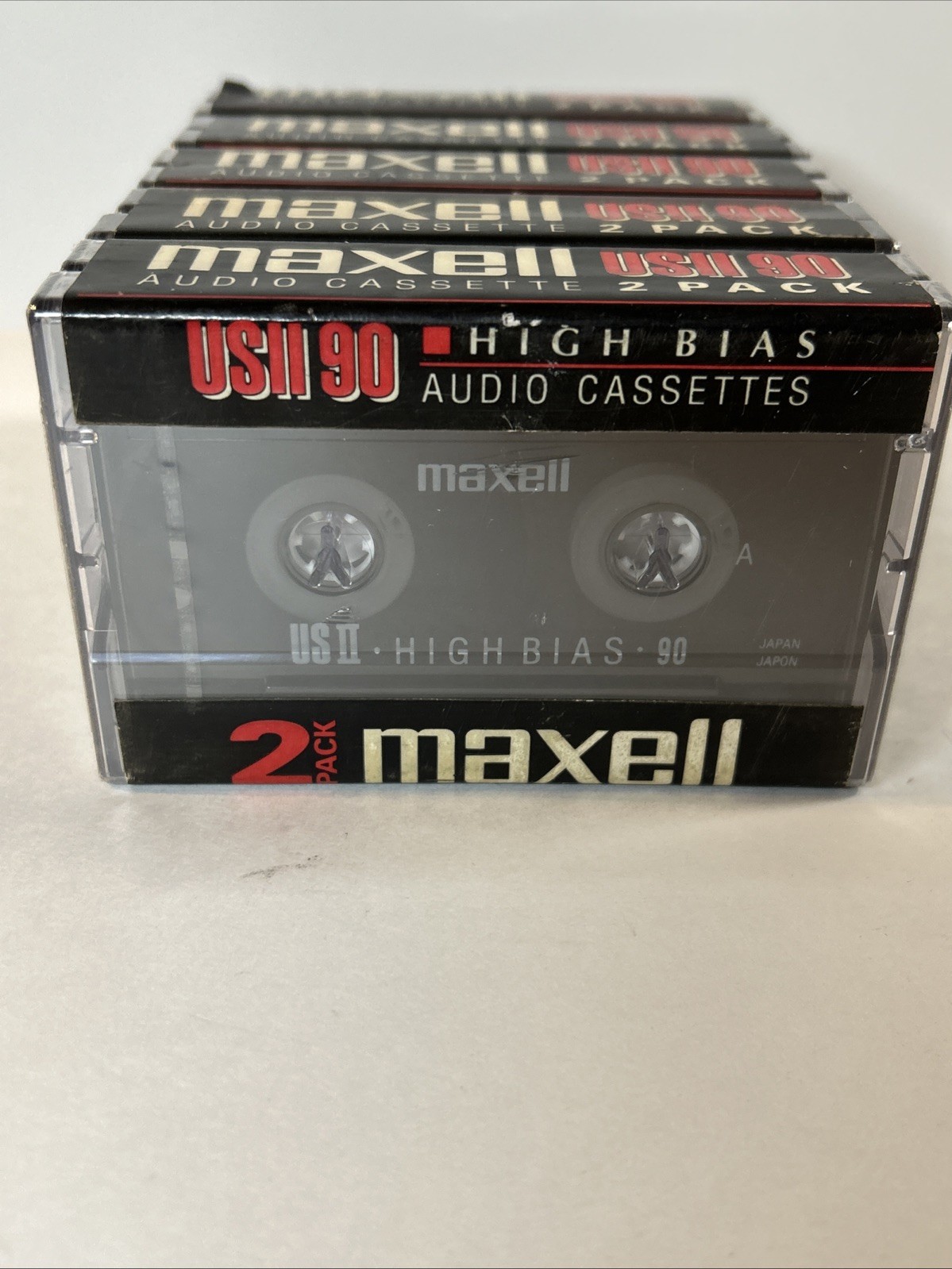 Vintage MAXELL USII 90 Min. High Bias Cassette Tapes Japan 2 Pack New- Lot Of 5 Vintage MAXELL USII 90 Min. High Bias Cassette Tapes Japan 2 Pack New- Lot Of 5