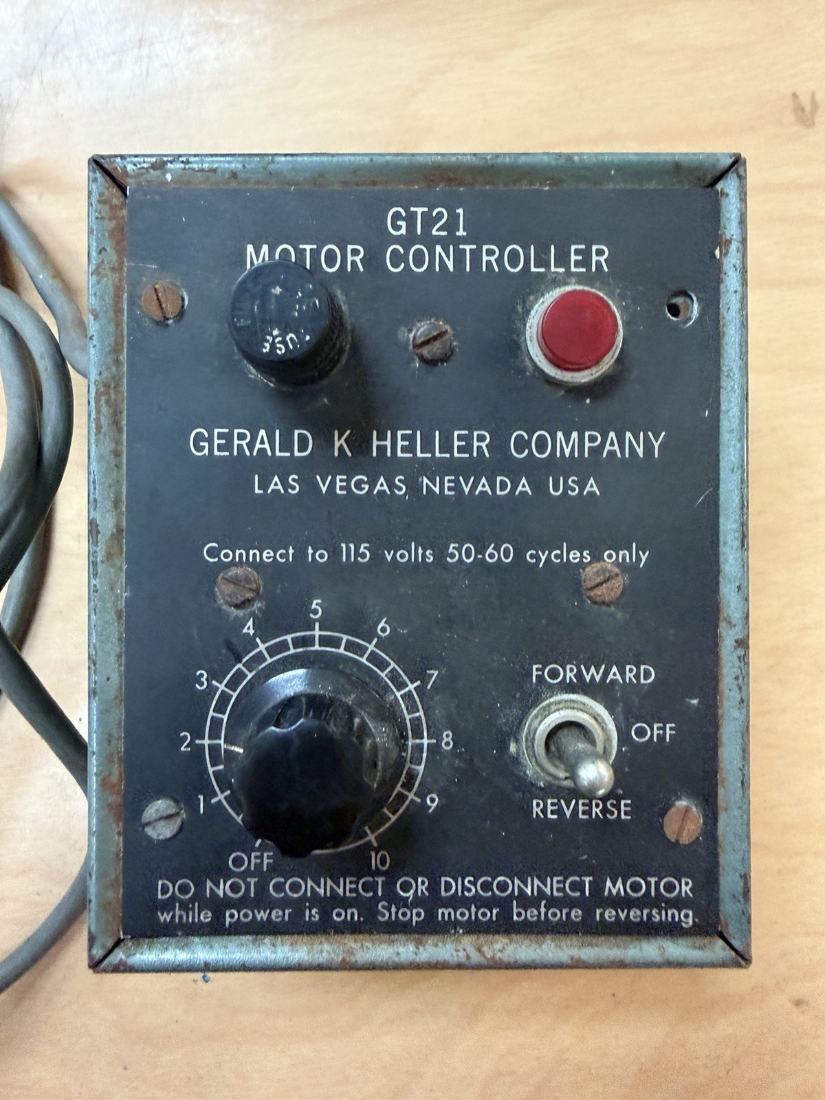 GT-21 Motor Controller G.K. Heller GKH 115V 50-60Hz