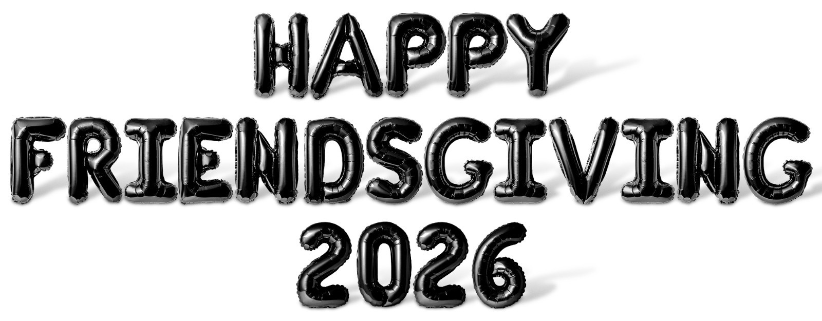 HAPPY FRIENDSGIVING 2026 Letter Balloon Banner - Thanksgiving Party Decorations
