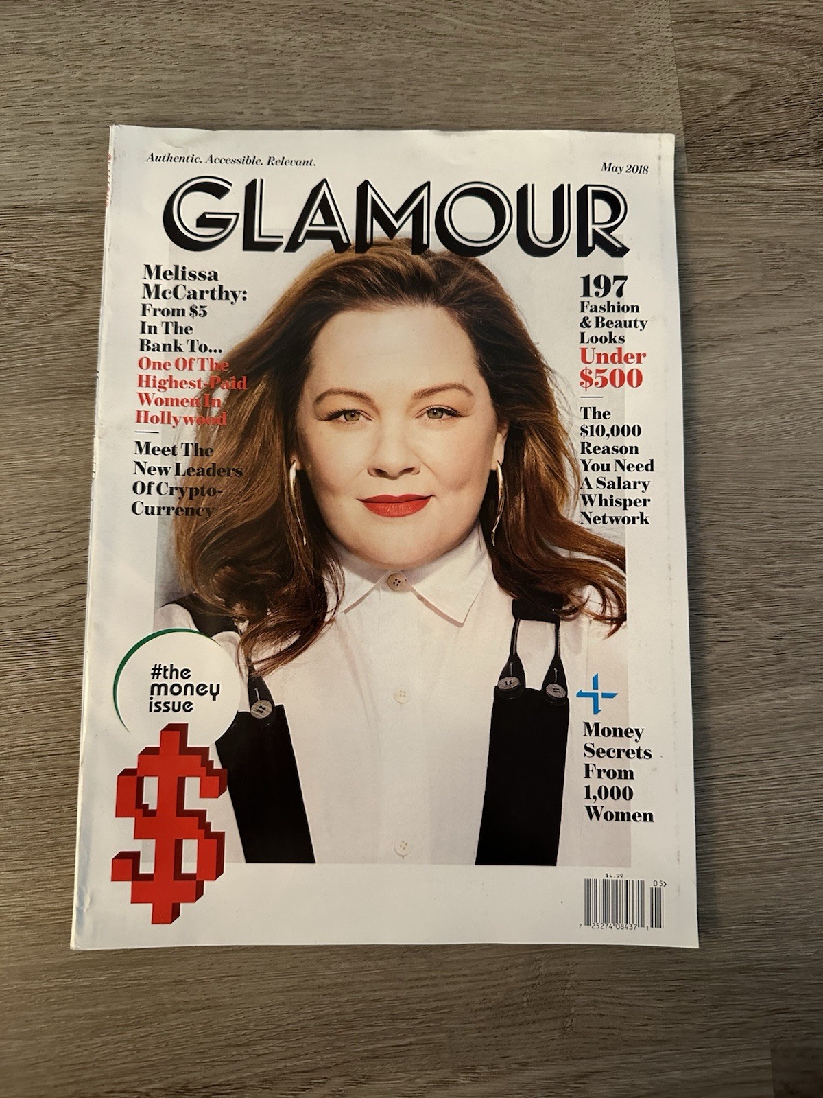 May 2018 Melissa McCarthy Glamour Magazine Good Condition No Label