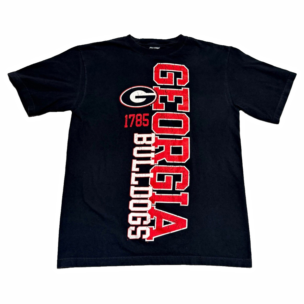 Pro Edge Georgia Bulldogs Black T-Shirt, Size LG Adult Shirt