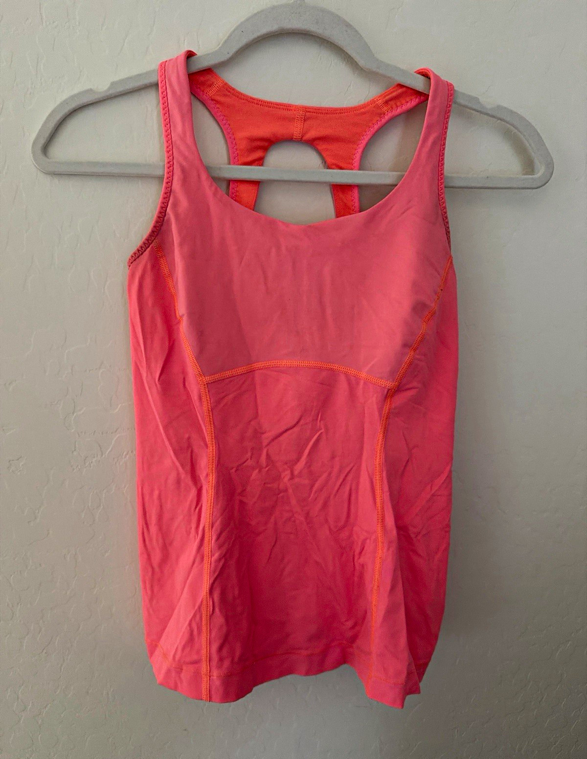 lululemon athletica Women\'s Mesh Racerback Tank S Pink/Orange Breathable Stretch lululemon athletica Women\'s Mesh Racerback Tank S Pink/Orange Breathable Stretch