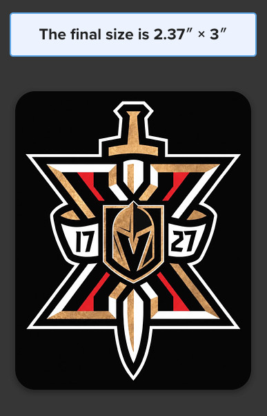 NHL VGK Vegas Golden Knights - SEASON X 10th Anniversary Matte Vinyl Sticker 3\ NHL VGK Vegas Golden Knights - SEASON X 10th Anniversary Matte Vinyl Sticker 3\