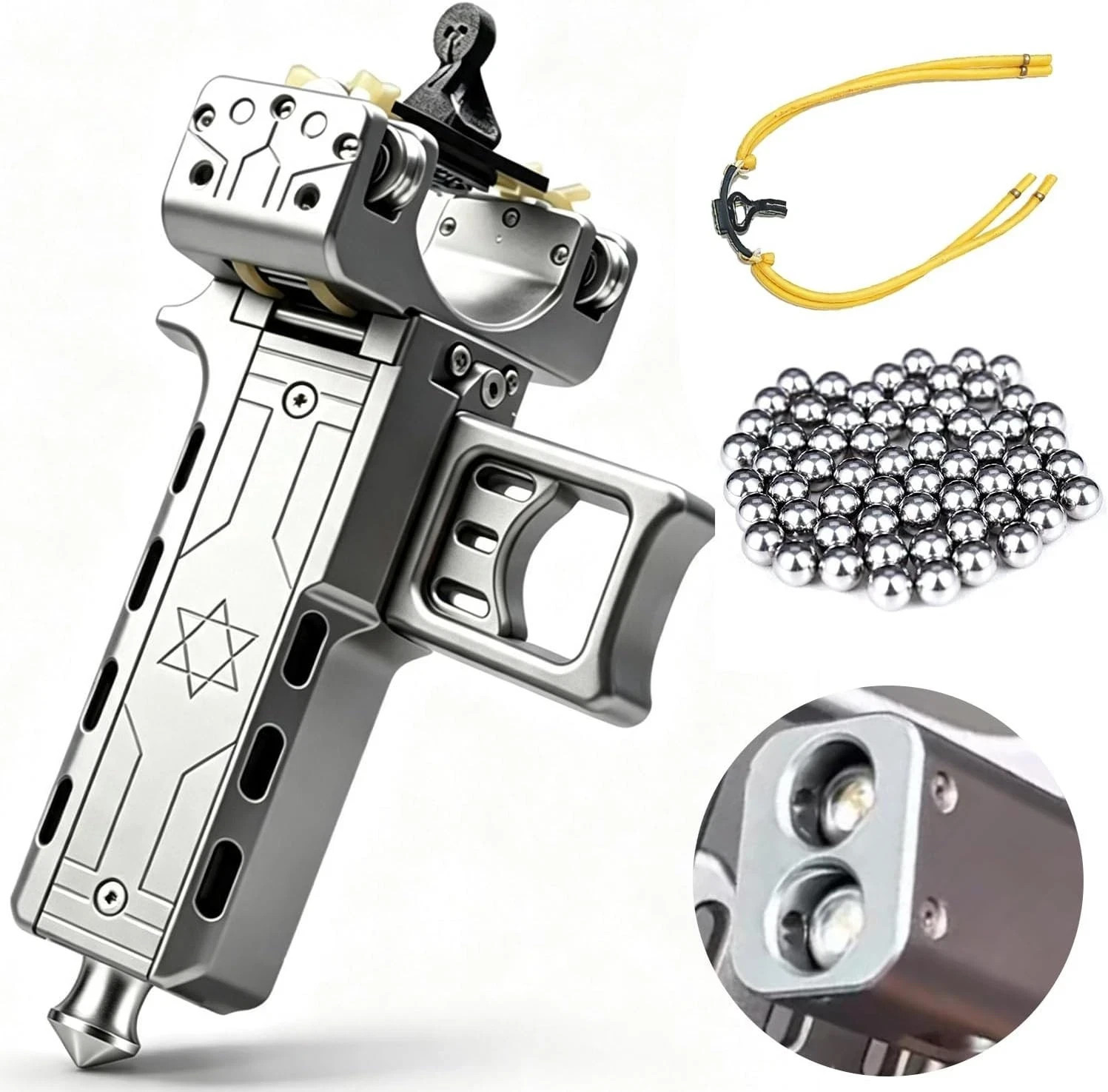 Aluminum alloy adult automatic slingshot, suitable for target practice, hunting Aluminum alloy adult automatic slingshot, suitable for target practice, hunting