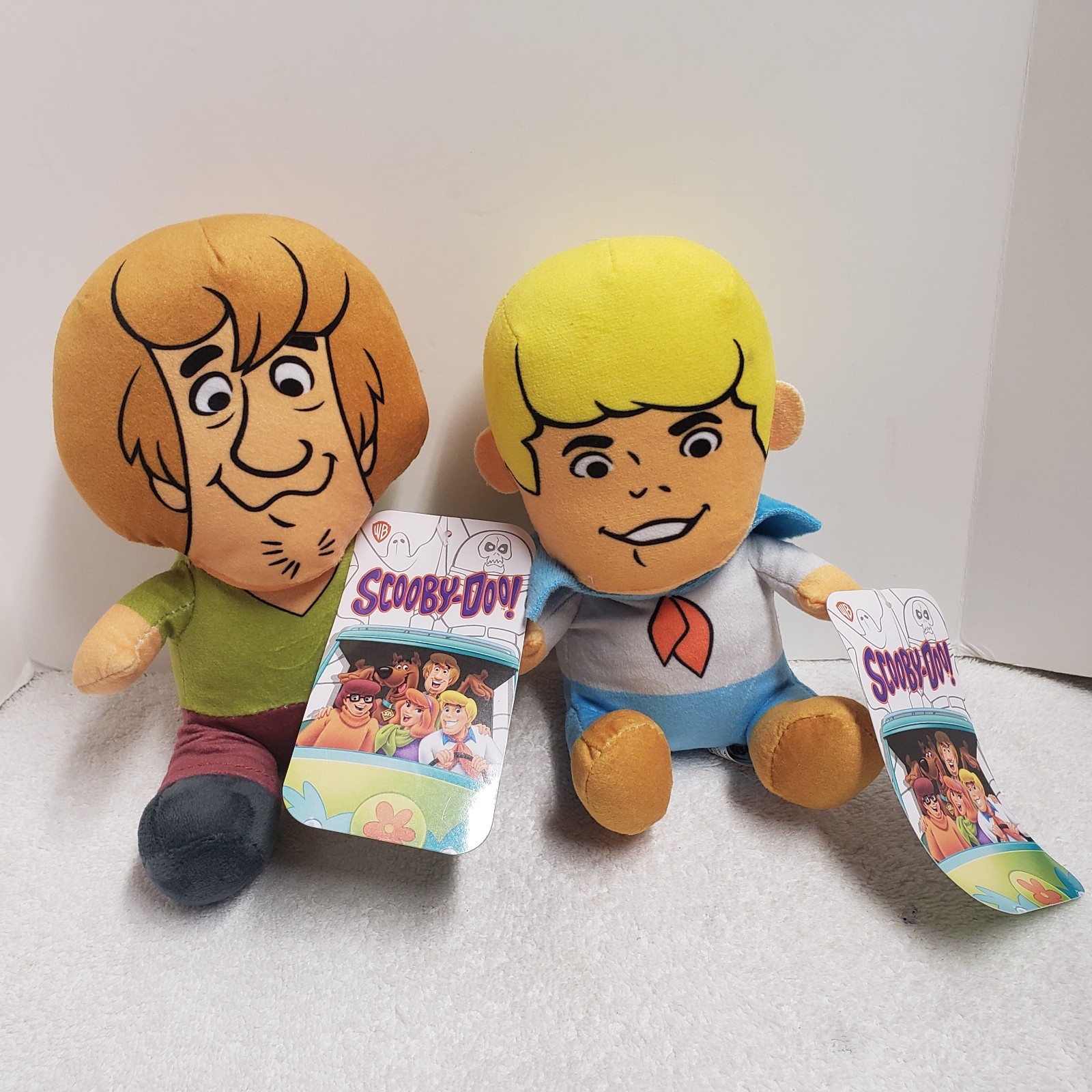 Lot 2 Scooby Doo & the Mystery Gang Fred & Shaggy Plush 7\