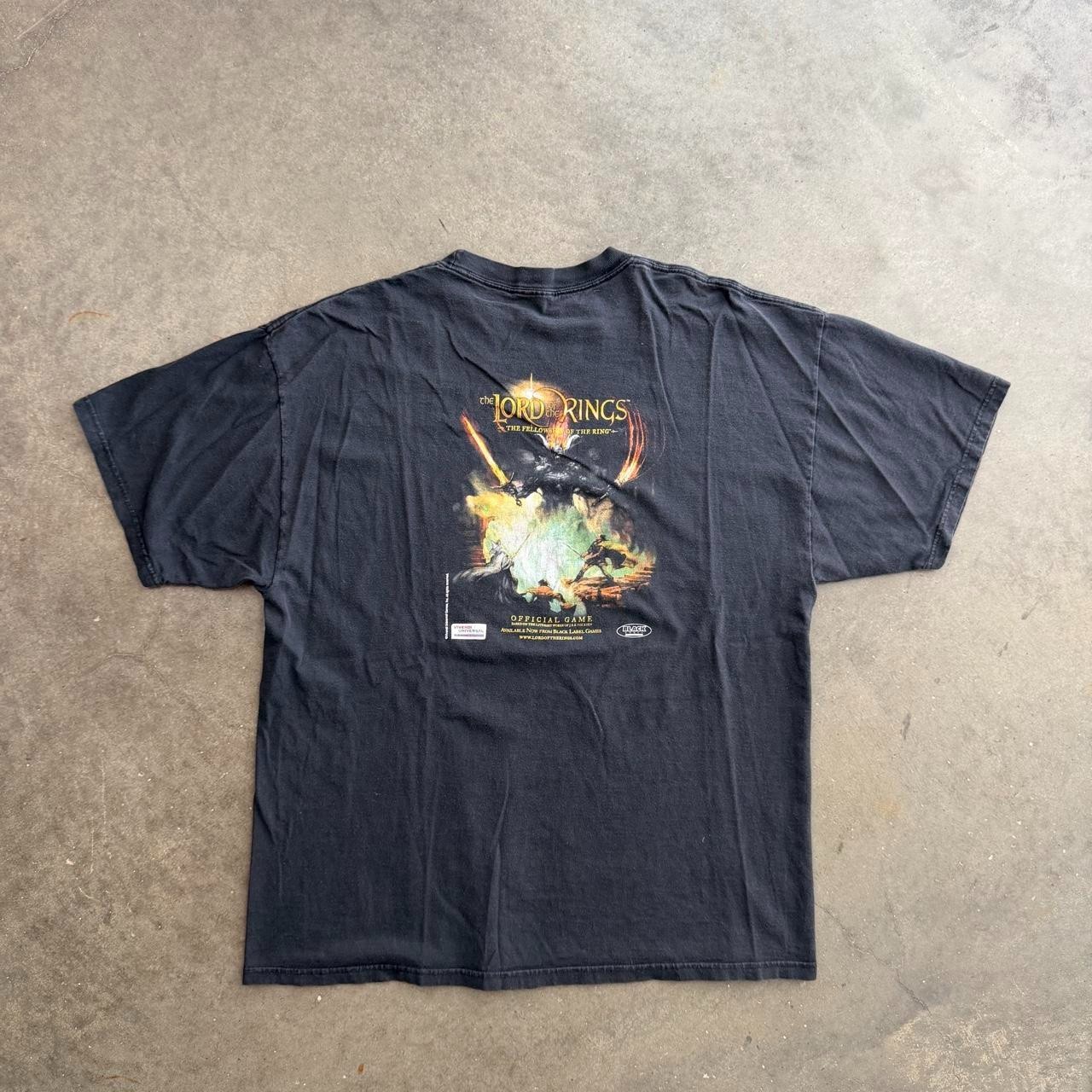 Vintage 2002 Lord Of The Rings Fellowship Of The Ring Video Game Promo Tee XL