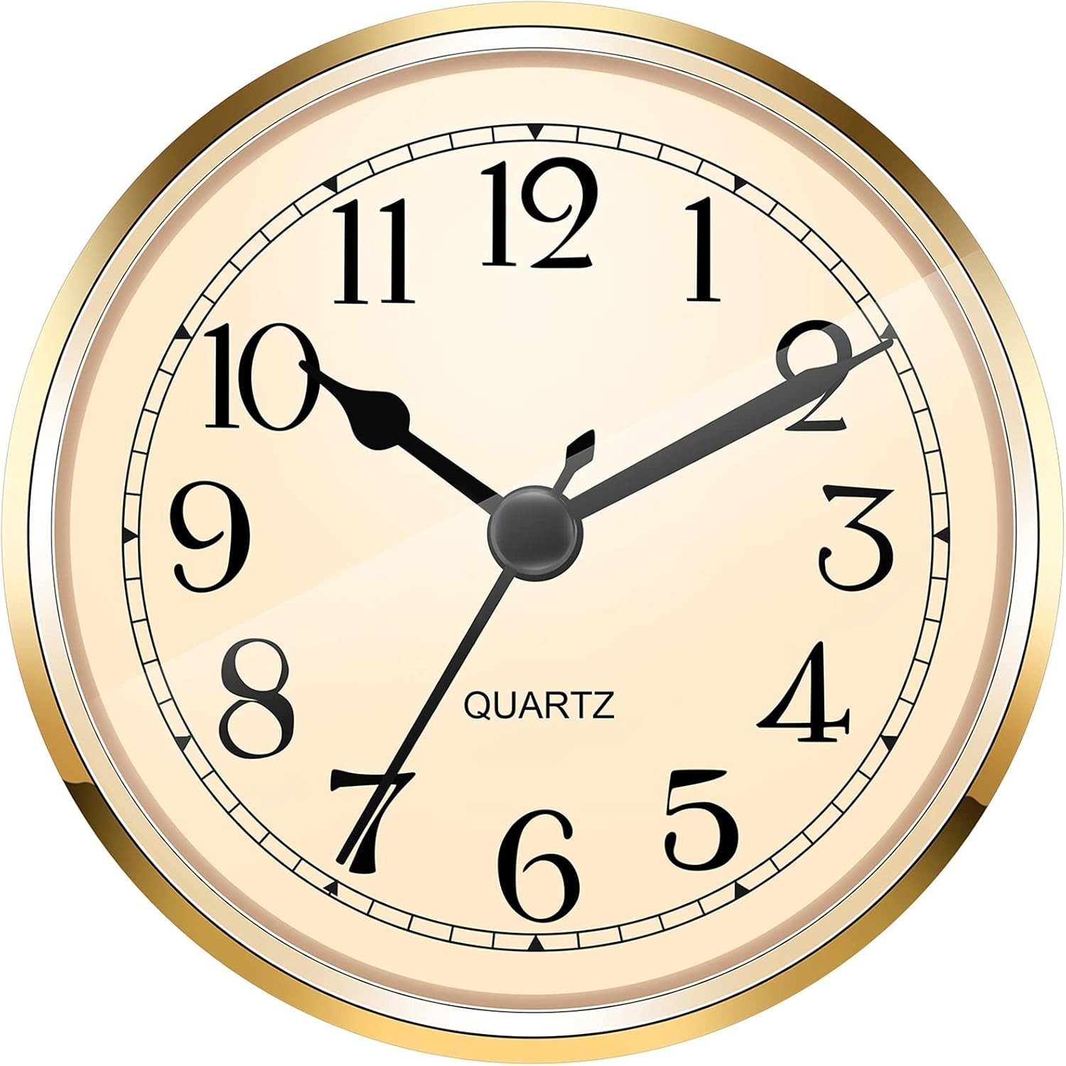 Hicarer 3-1/2 Inch (90 mm) Quartz Clock Fit-up/Insert with Arabic Gold Hicarer 3-1/2 Inch (90 mm) Quartz Clock Fit-up/Insert with Arabic Gold
