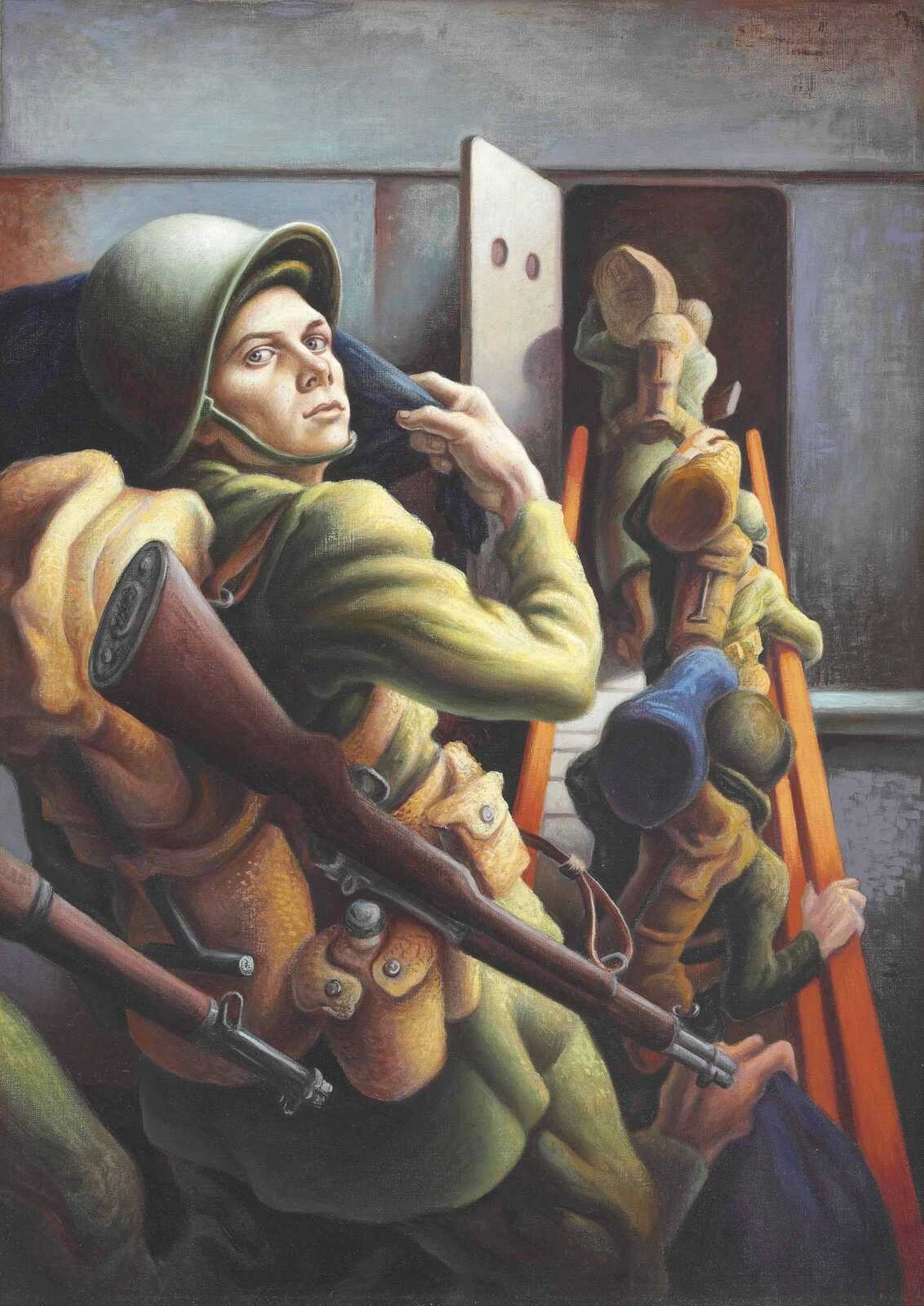 Thomas Hart Benton Shipping Out 1942 World War II American Regionalism