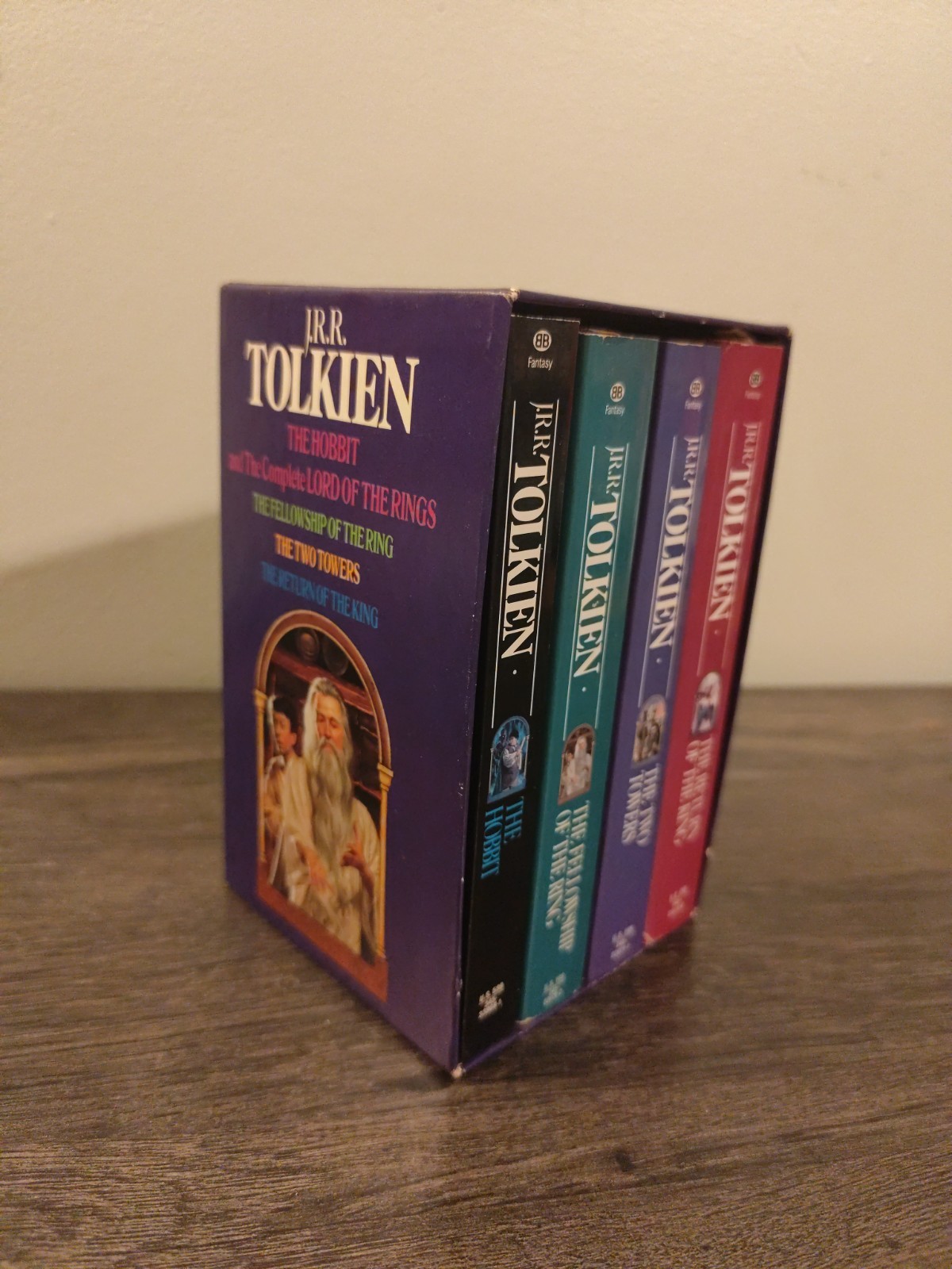 J.R.R. Tolkien-4 Book Set w/ Org Slipcase-Hobbit & Lord Of The Rings-1982-RARE J.R.R. Tolkien-4 Book Set w/ Org Slipcase-Hobbit & Lord Of The Rings-1982-RARE
