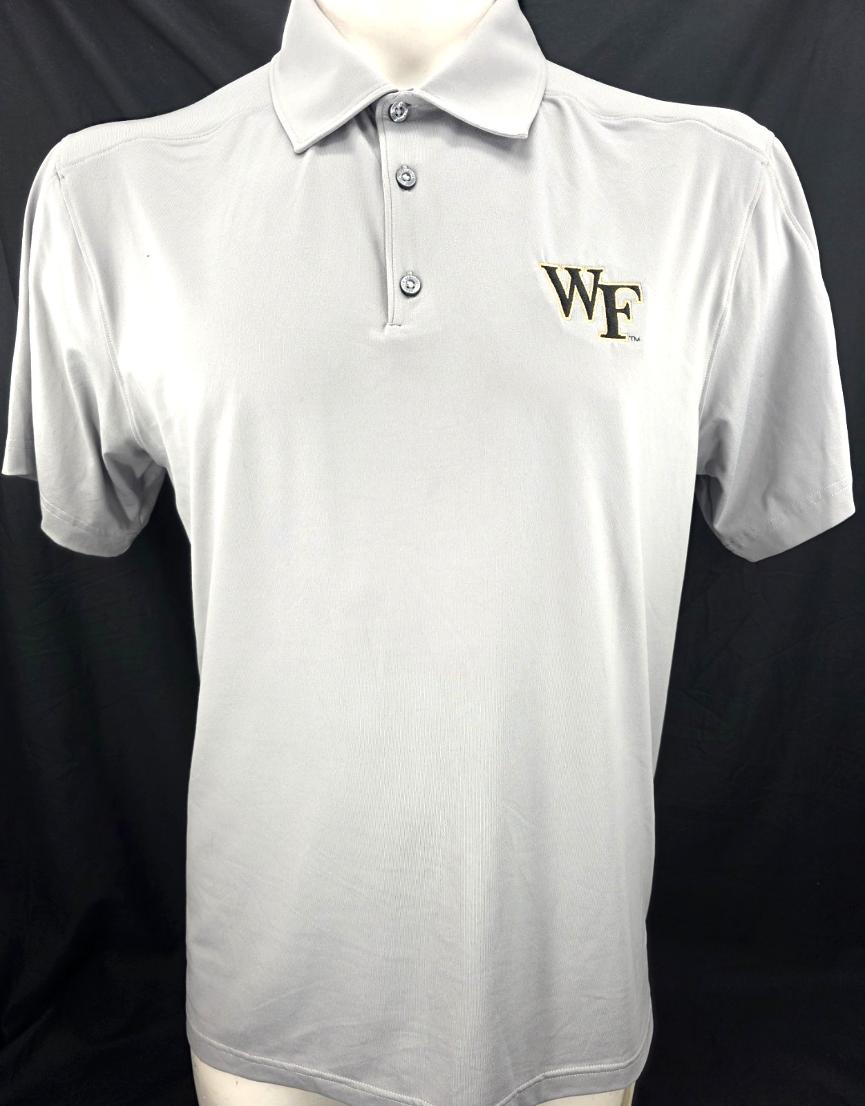 NEW Wake Forest Demon Deacons Champion Collared Gray SS Polo Shirt Men's L