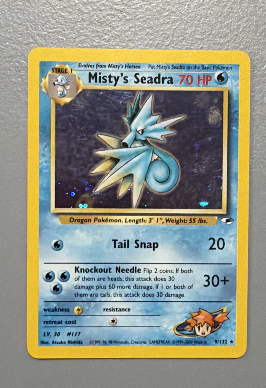 Misty\'s Seadra 009/132 Gym Heroes Holo Misty\'s Seadra 009/132 Gym Heroes Holo