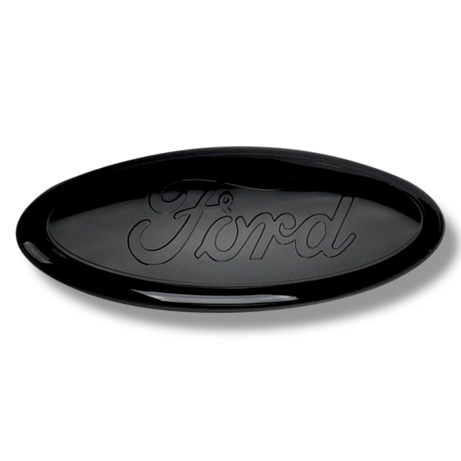 Black Ford Logo 7 inch Front/Rear Nameplate Oval Tailgate Grill Badge Emblem