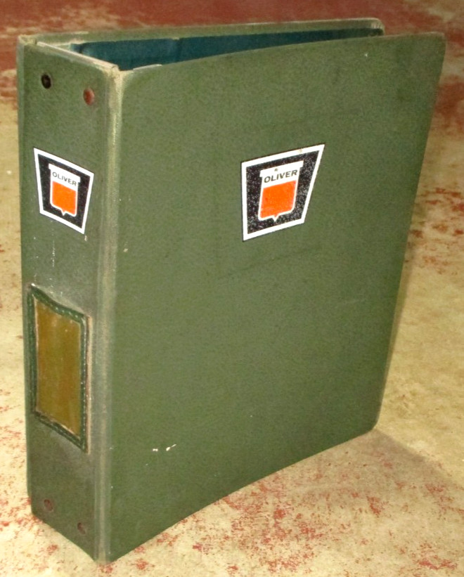 Oliver Tractor Dealers Service/Parts/Operators Manual 3-Post Binder empty