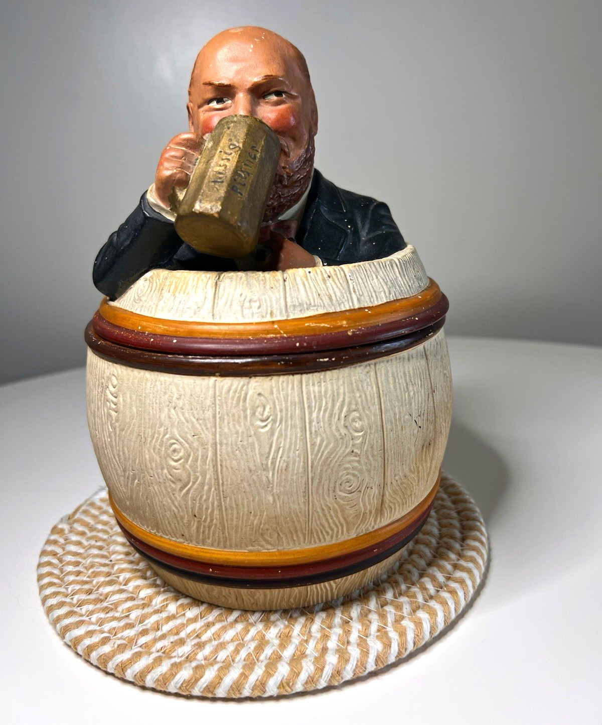 Antique Johann Maresch JM Austria 3536 Figural Tobacco Humidor Aussig Pilsner Antique Johann Maresch JM Austria 3536 Figural Tobacco Humidor Aussig Pilsner