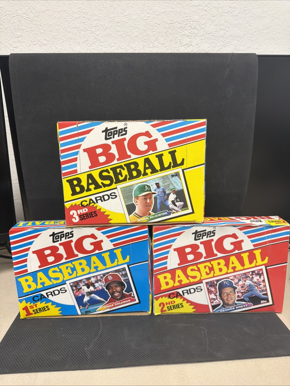 1988 Topps Big Baseball Cards 1st 2nd & 3 Series Wax Boxes ~ Beautiful Shape 