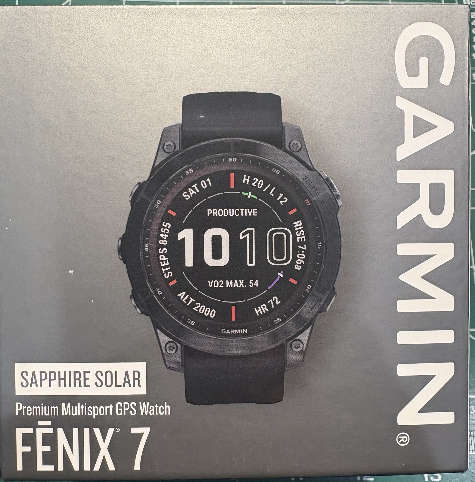 Garmin Fenix 7 Sapphire Solar Watch (010-02540) 47 mm, Color Black, New In Box