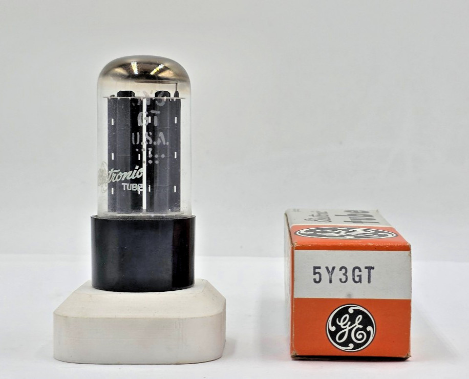 5Y3GT GE Grey Plates Halo Getter NIB Tube (New Old Stock) Test New 1YearWarranty