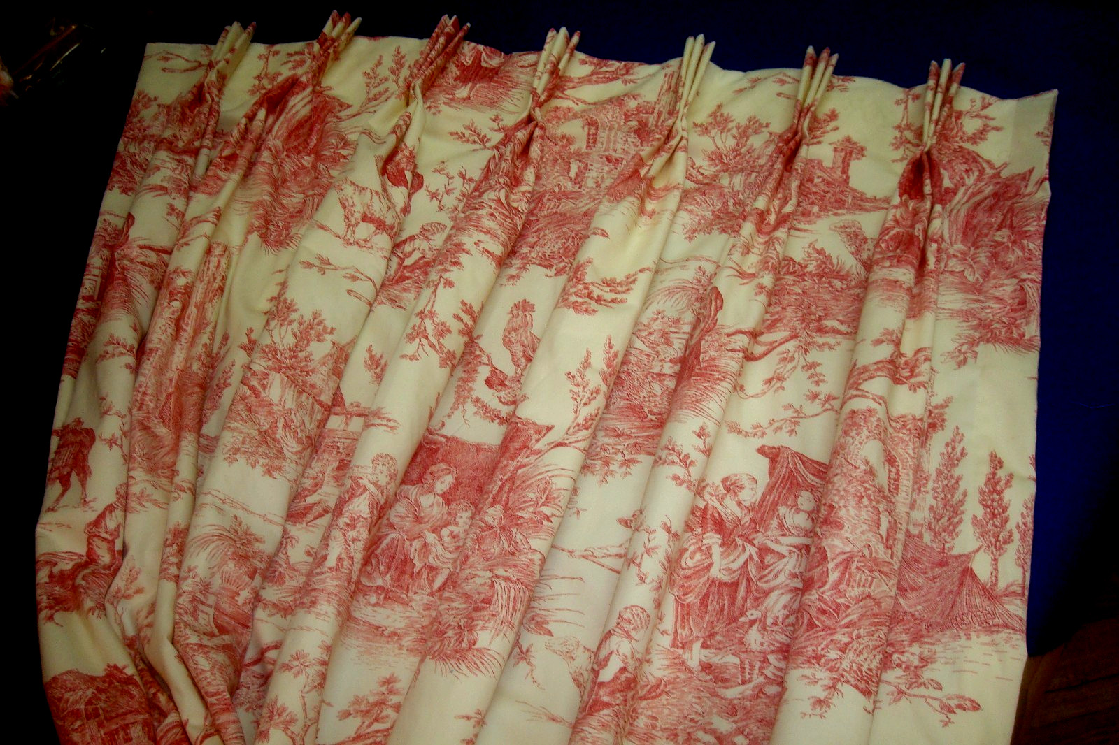Remade Custom DRAPES Thibaut Toile Chateau Du Loir 2 pc Lined 90