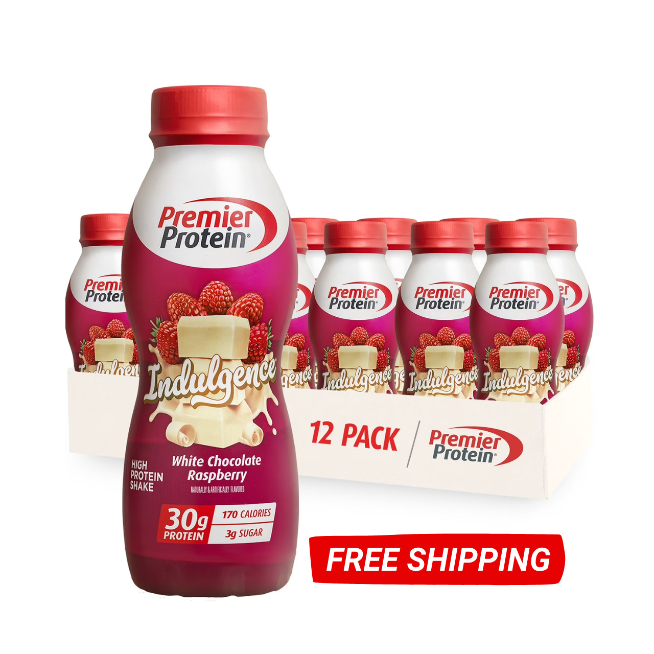 Premier Protein Indulgence Protein Shake, White Chocolate Raspberry, 12 Ct Premier Protein Indulgence Protein Shake, White Chocolate Raspberry, 12 Ct