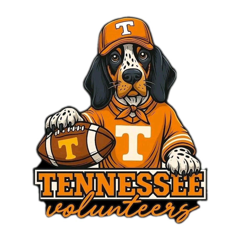 Tennessee Volunteers Sticker Volz Smokey NCAA Football Die Cut Laminated