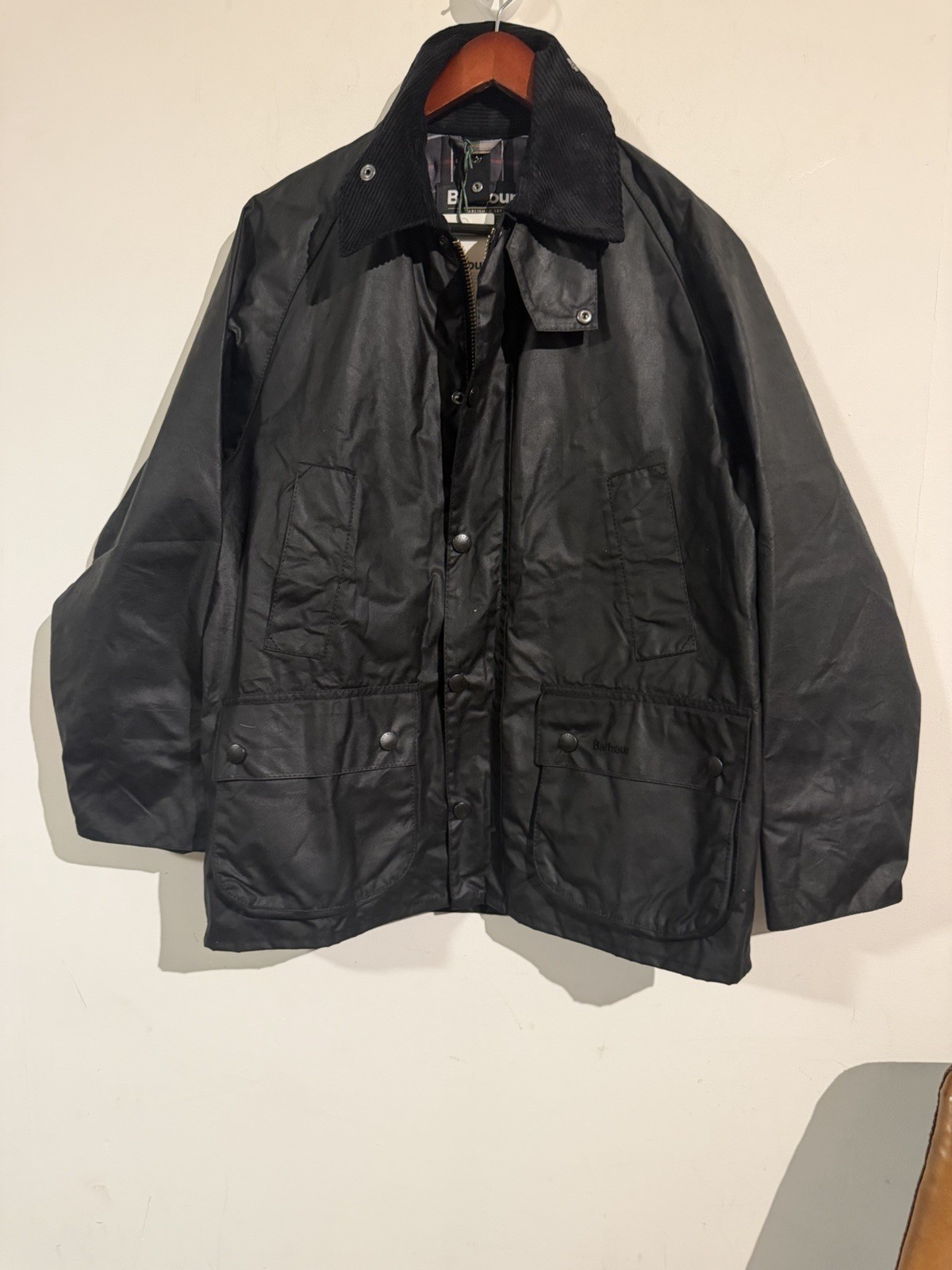 NWT Barbour Bedale Black Waxed Jacket  38