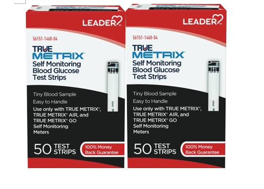 2 Box True Metrix Blood Glucose Test Strips 50CT Exp 10/2027 100 Strips Total 2 Box True Metrix Blood Glucose Test Strips 50CT Exp 10/2027 100 Strips Total