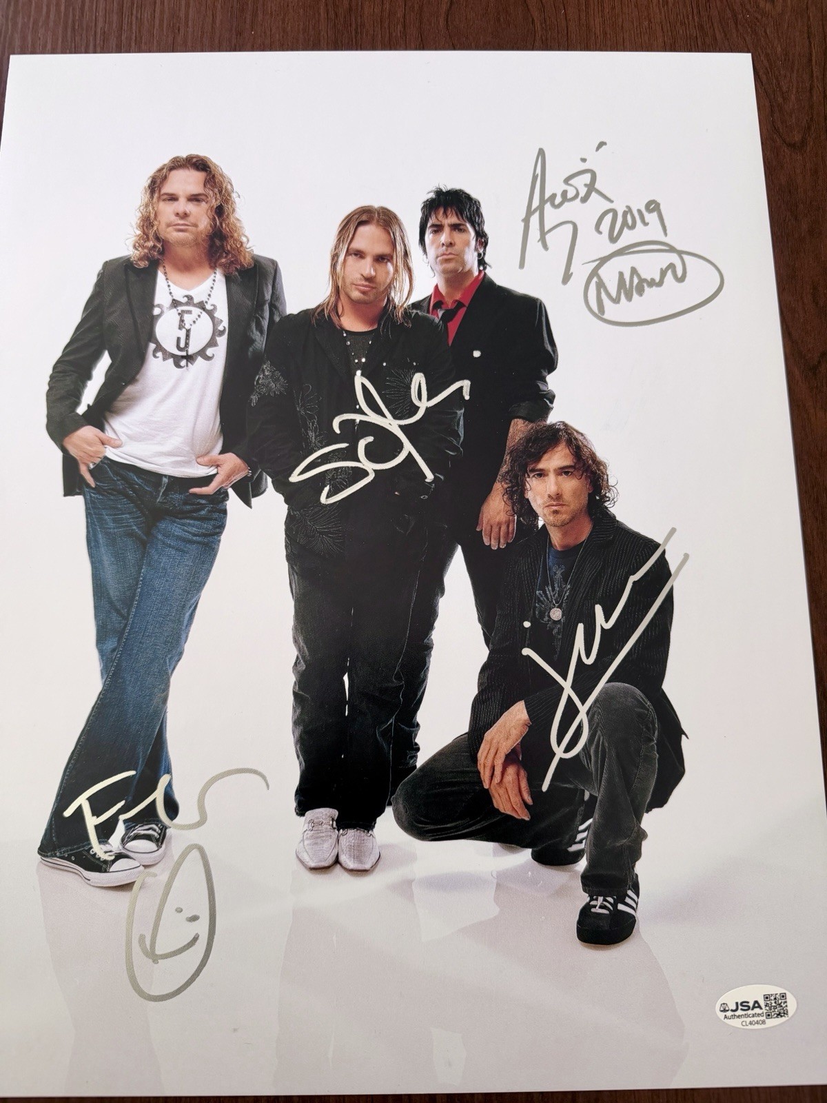 MANA Rare Full Band Signed Autographed 11x14 Photo JSA COA