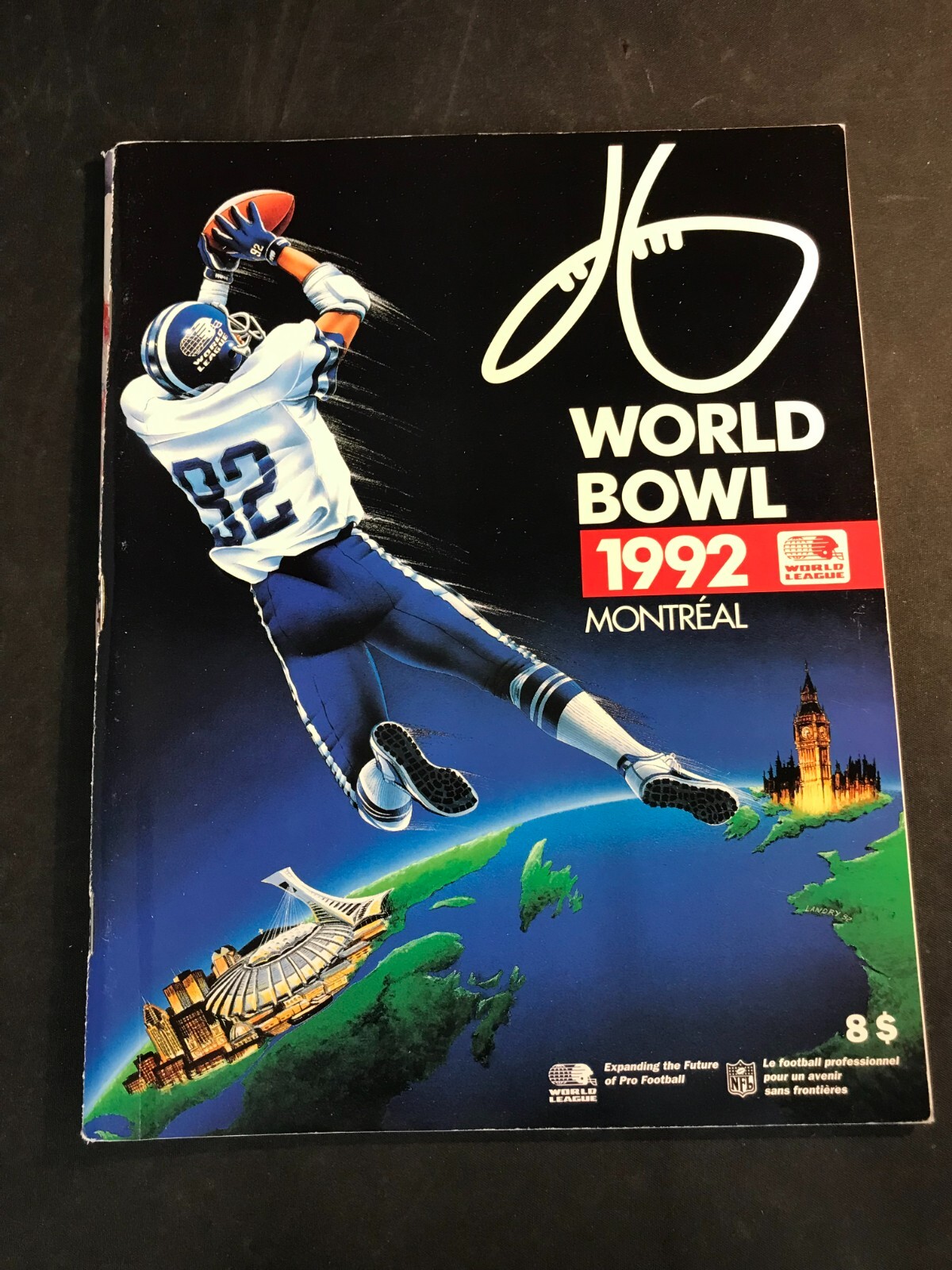Vintage 1992 World League World Bowl Montreal Canada Media Guide