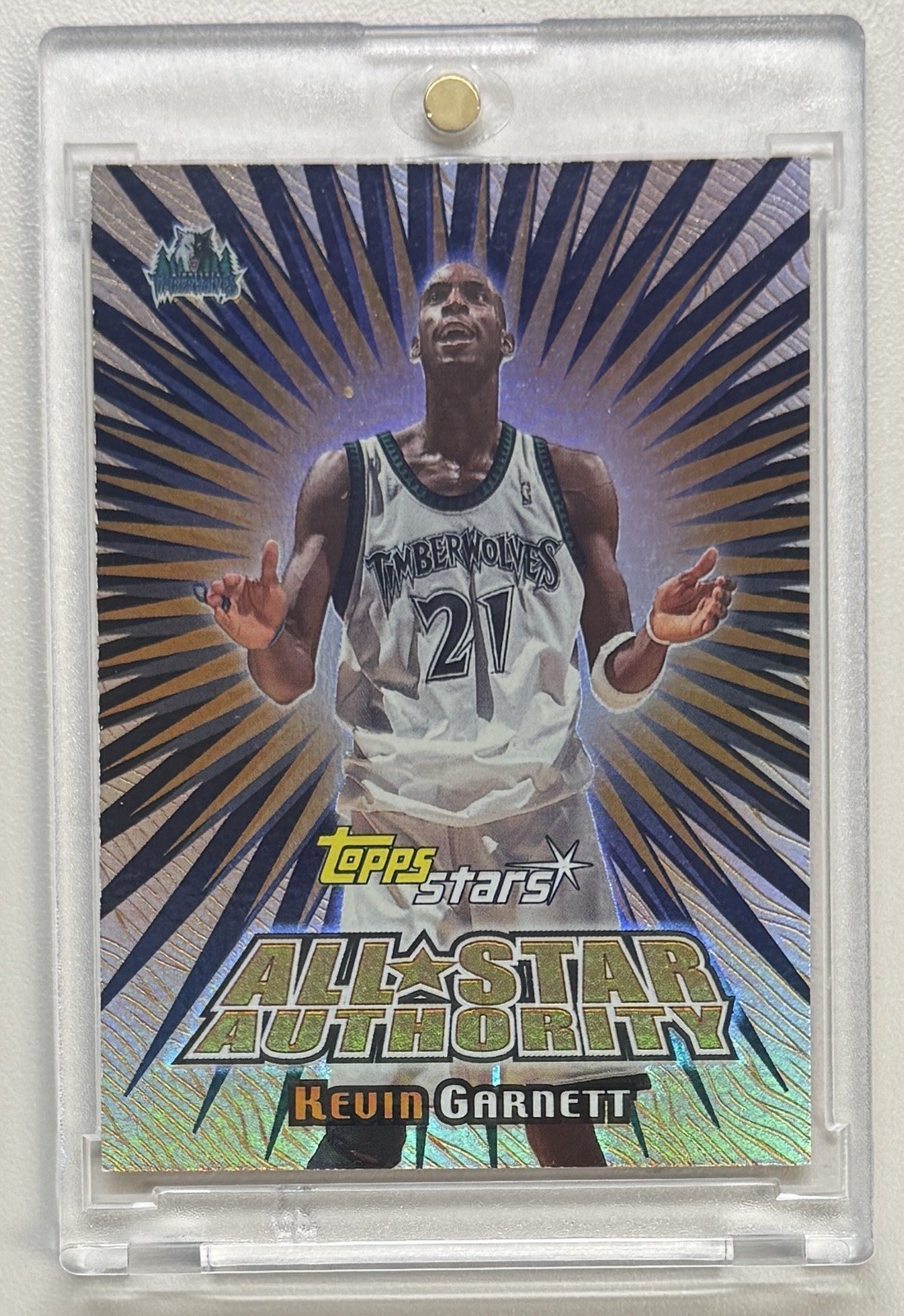 2000 RARE TOPPS ALL STARS KEVIN GARNETT STARBURST HOLO FOIL 2000 RARE TOPPS ALL STARS KEVIN GARNETT STARBURST HOLO FOIL