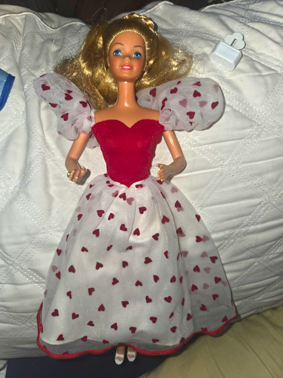 VINTAGE 1983 LOVING YOU BARBIE DOLL ICONIC GOWN HEART STAMPER MATTEL RETRO 80S