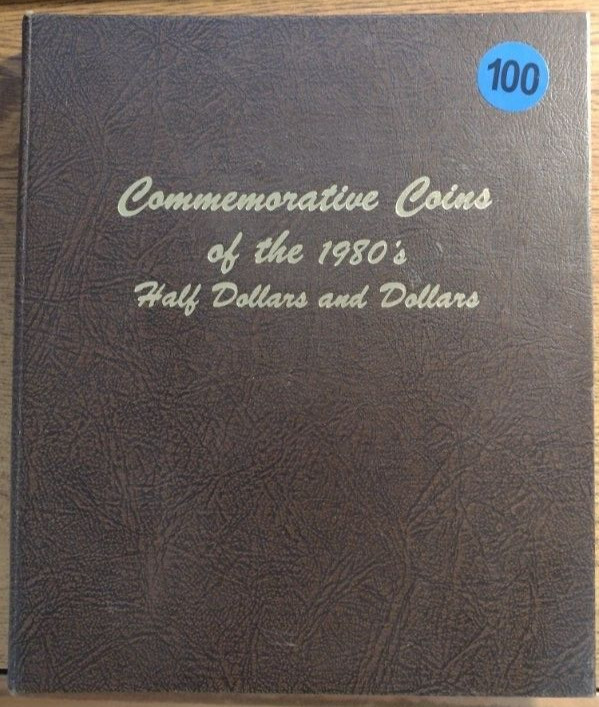 COMMEMORATIVE COINS OF THE 1980\'S - DANSCO ALBUM - USED ***SHIPS FREE****#100