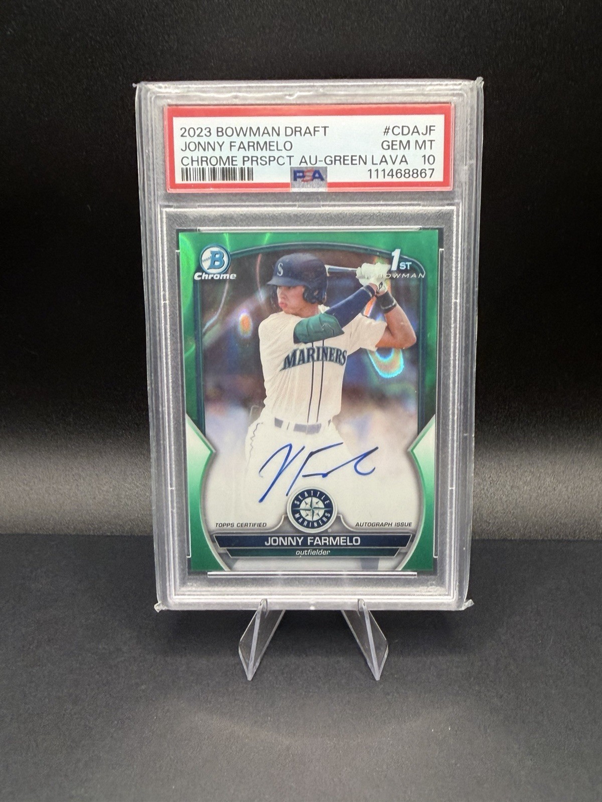 Topps 2023 Bowman Draft Chrome Prospect Autos Jonny Farmelo CDA-JF /99 RC