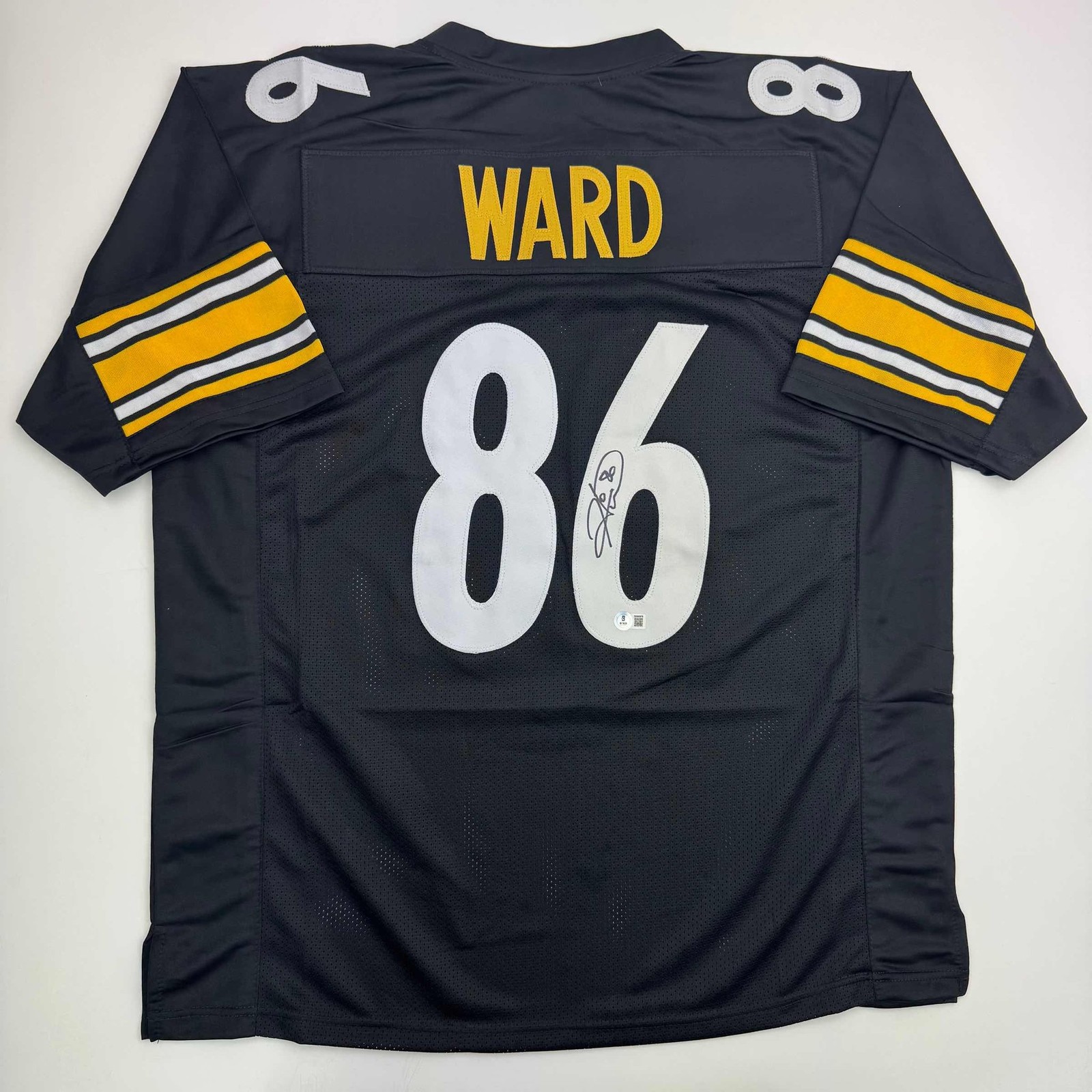 Autographed/Signed HINES WARD Pittsburgh Black Football Jersey JSA COA Auto Autographed/Signed HINES WARD Pittsburgh Black Football Jersey JSA COA Auto