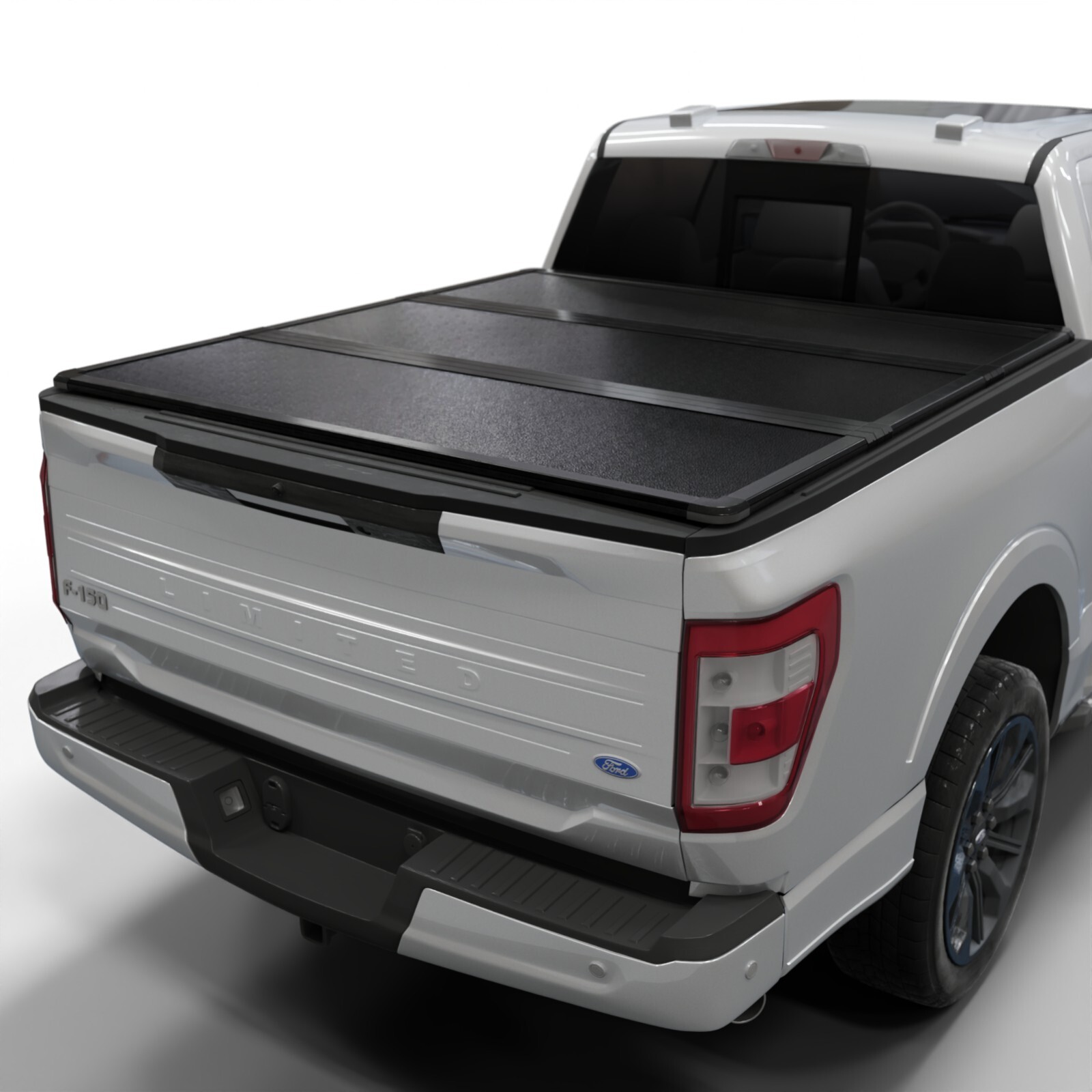 Hard Folding Truck Bed Tonneau Cover |Fits 15 - 26 Ford F-150 6\'5\