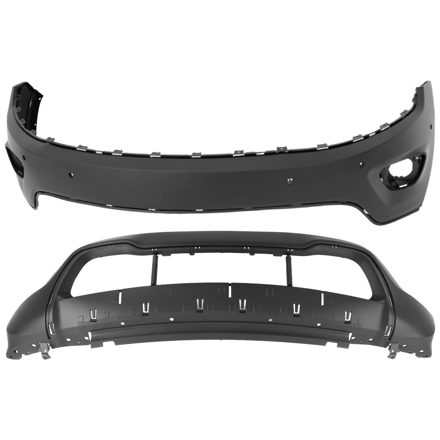 Bumper Covers Set of 2 Front Upper for Jeep Grand Cherokee 2014-2015 Pair