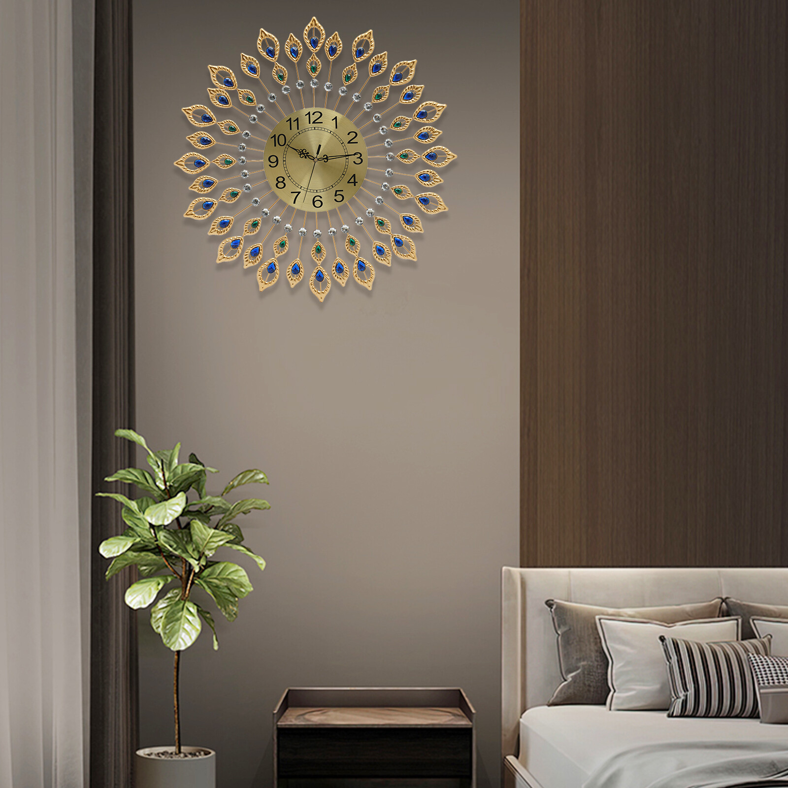 26.4'' Modern 3D Large Wall Clock Metal Watch Art Design Home Living Room Decor