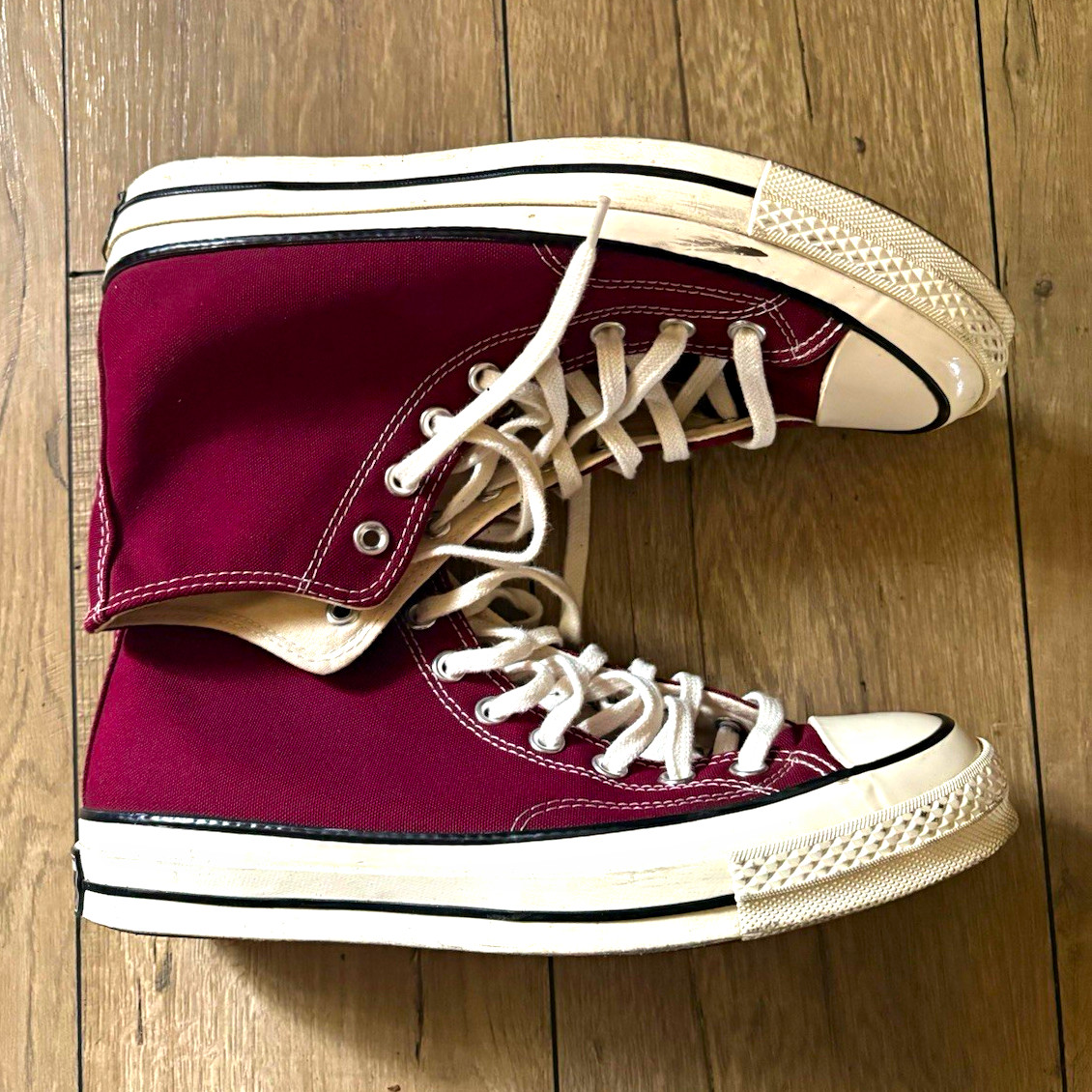 Converse Chuck 70 High Top Recycled Canvas Lace Up Deep Bordeaux 171567C