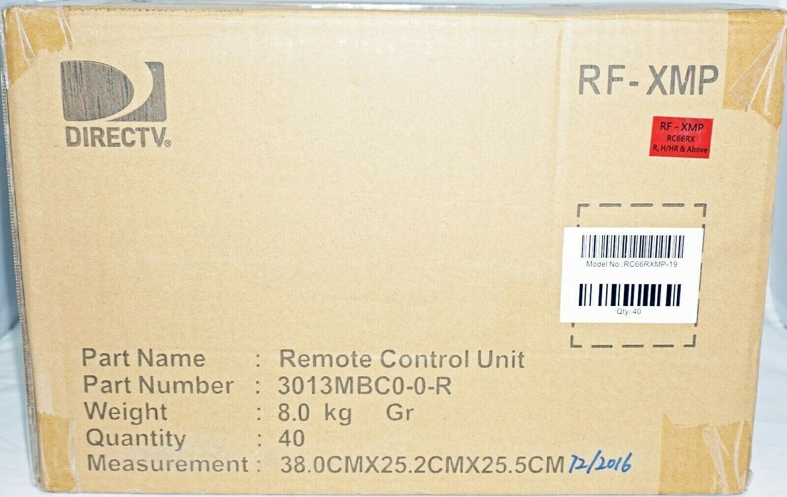 LOT OF 40 / BRAND NEW DIRECTV RC66 RX UNIVERSAL REMOTE HD/DVR IR/RF W BATTERIES