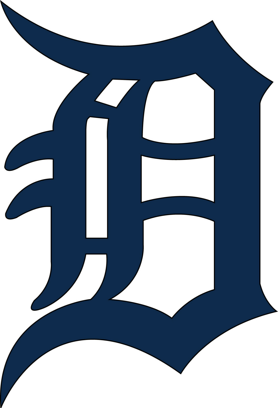 Detroit Tigers Old English D - Vinyl Decals   Various Colors & Sizes