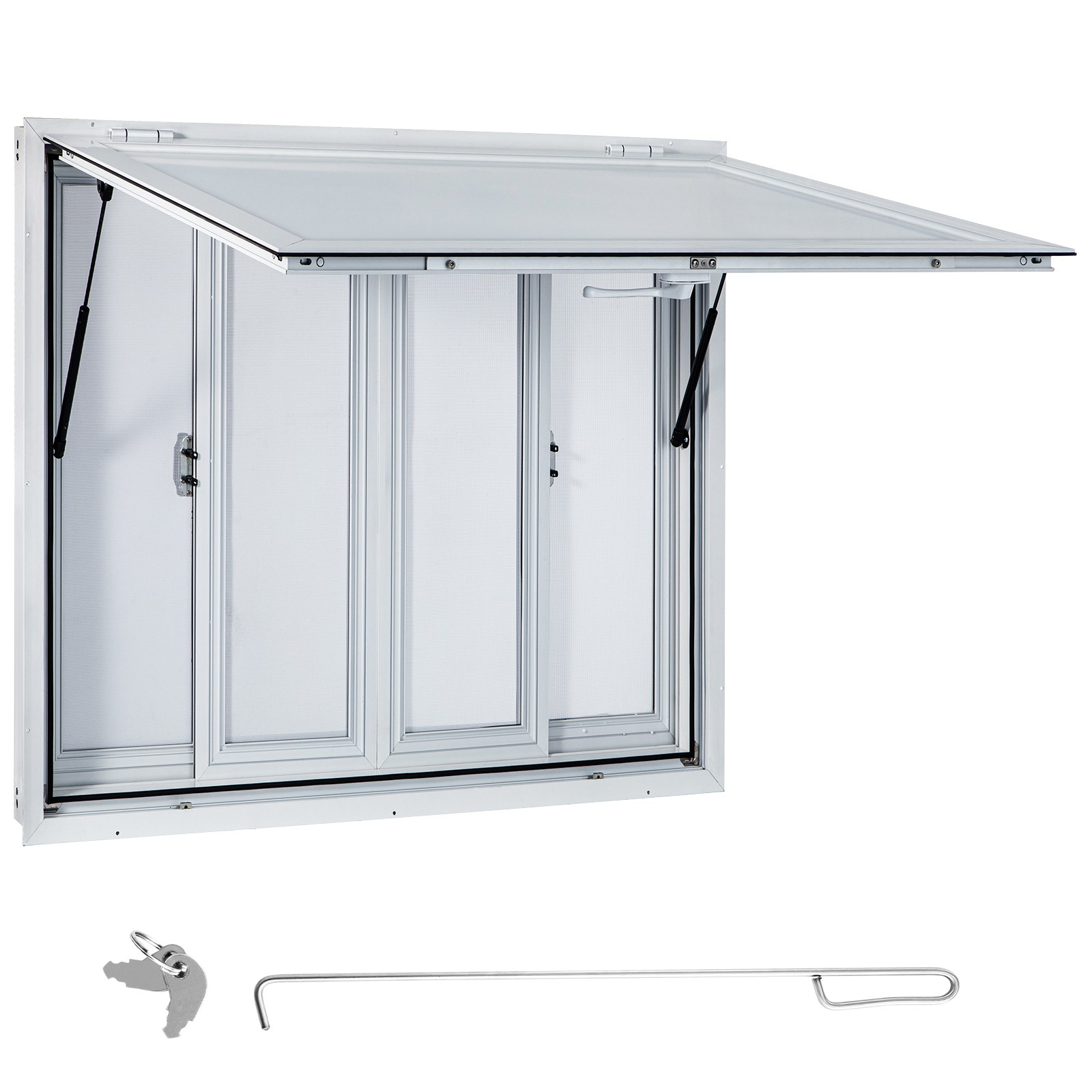Uimoso 36x36in Concession Stand Trailer Serving Window w/ 4 Screen Windows