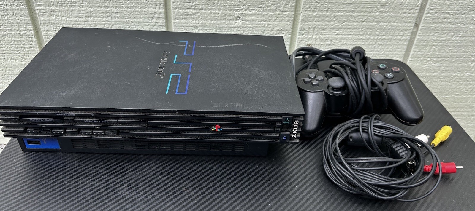 Sony PlayStation 2 PS2 Fat SCPH-50001 Console Controller Av Cable Tested Working