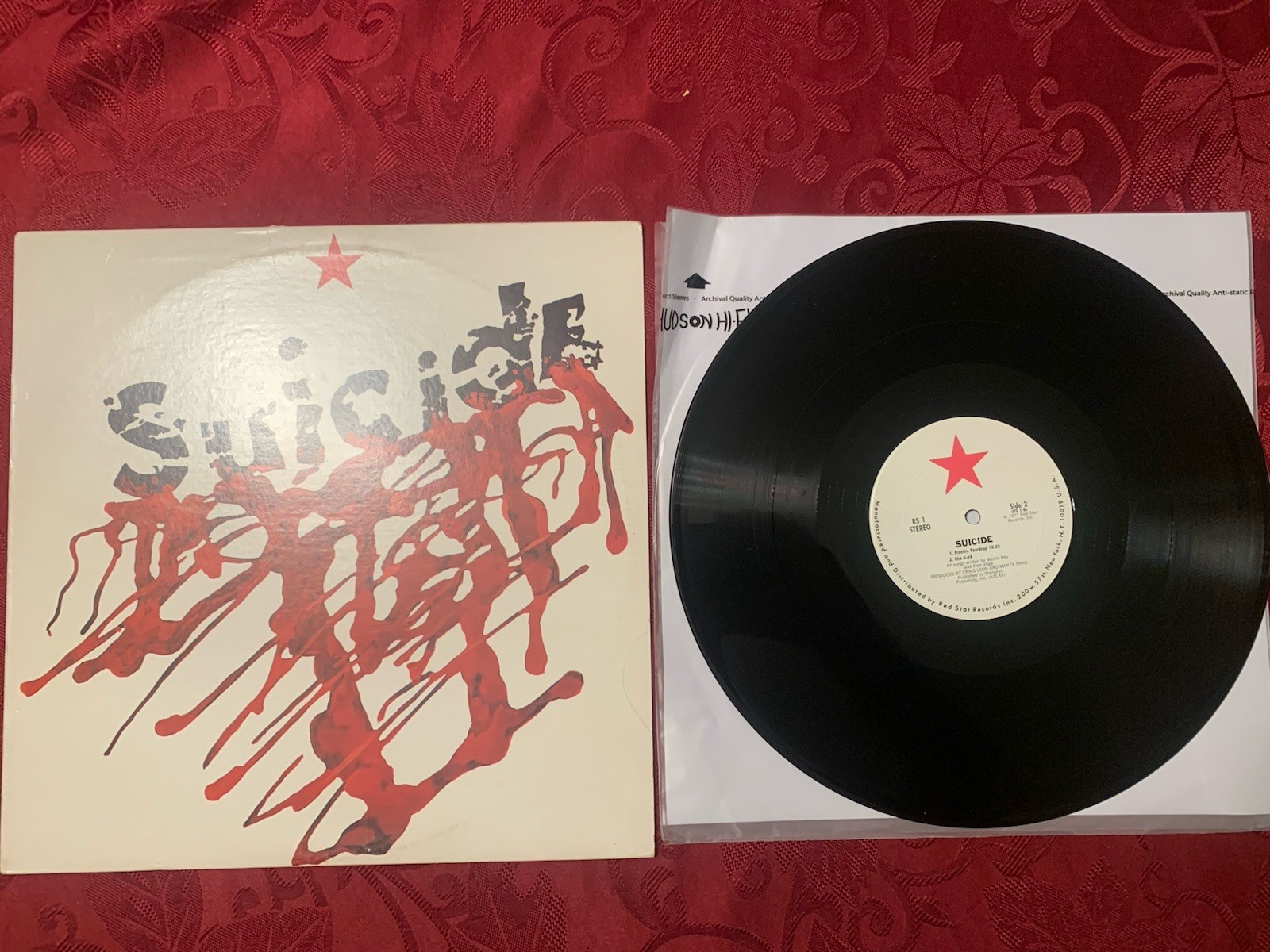 SUICIDE-self titled )Alan Vega) LP Red Star RS 1-1977 Press ULTRASONIC CLEANED SUICIDE-self titled )Alan Vega) LP Red Star RS 1-1977 Press ULTRASONIC CLEANED