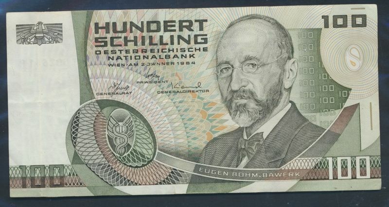 Austria Pick-number: 287 1 point on Top used (III) 1984 100 Schilling (9398380