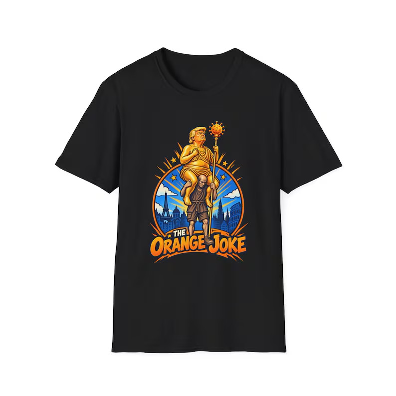 The Orange Joke T-Shirt Cartoon Knight Orange Plague Illustration Graphic Tee