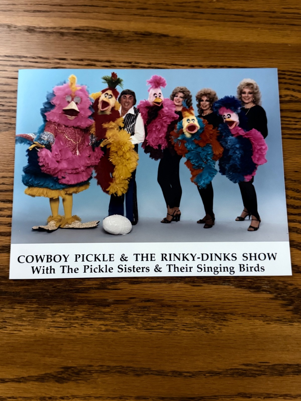 Vintage 8” x 10”Cowboy Pickle Rinky Dinks Pickle Sisters Singing Birds