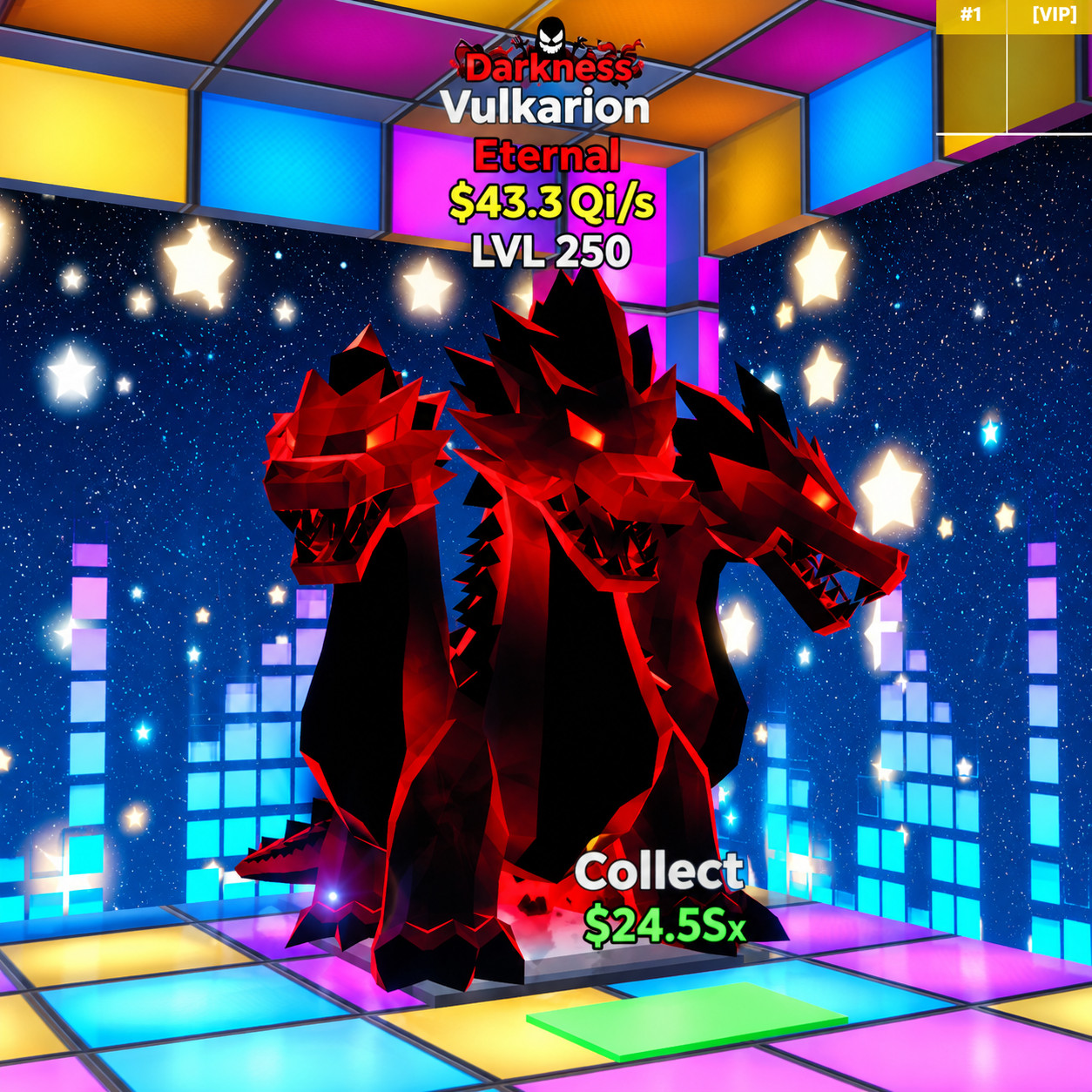 MAXED Darkness Vulkarion Eternal 43.3 Qi/s LVL 250 Steal the Brainrot