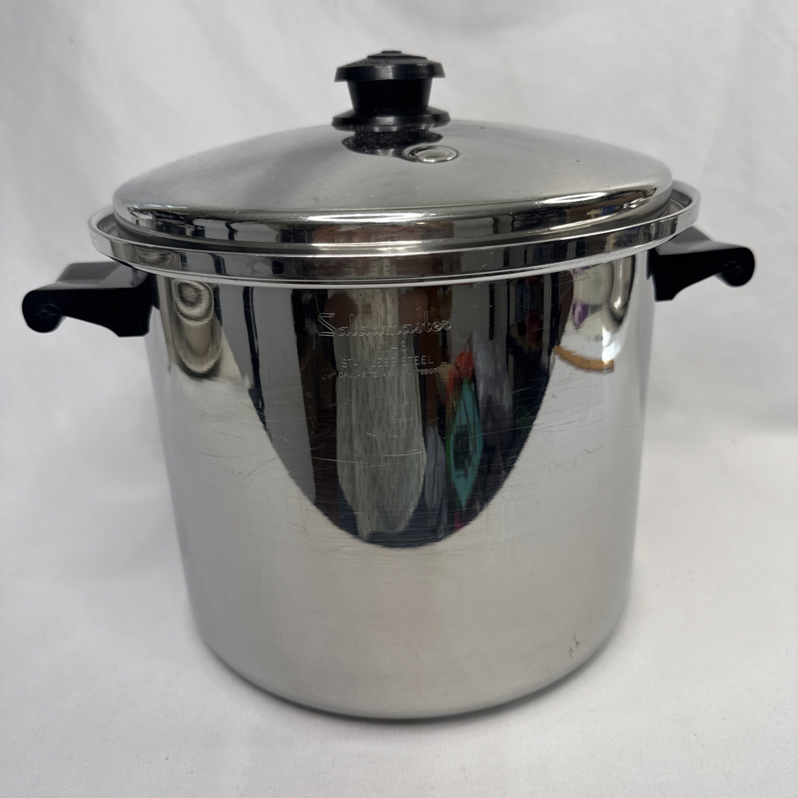 SALADMASTER HUGE 10 QT STOCK POT T304S STAINLESS STEEL WATERLESS EUC SALADMASTER HUGE 10 QT STOCK POT T304S STAINLESS STEEL WATERLESS EUC