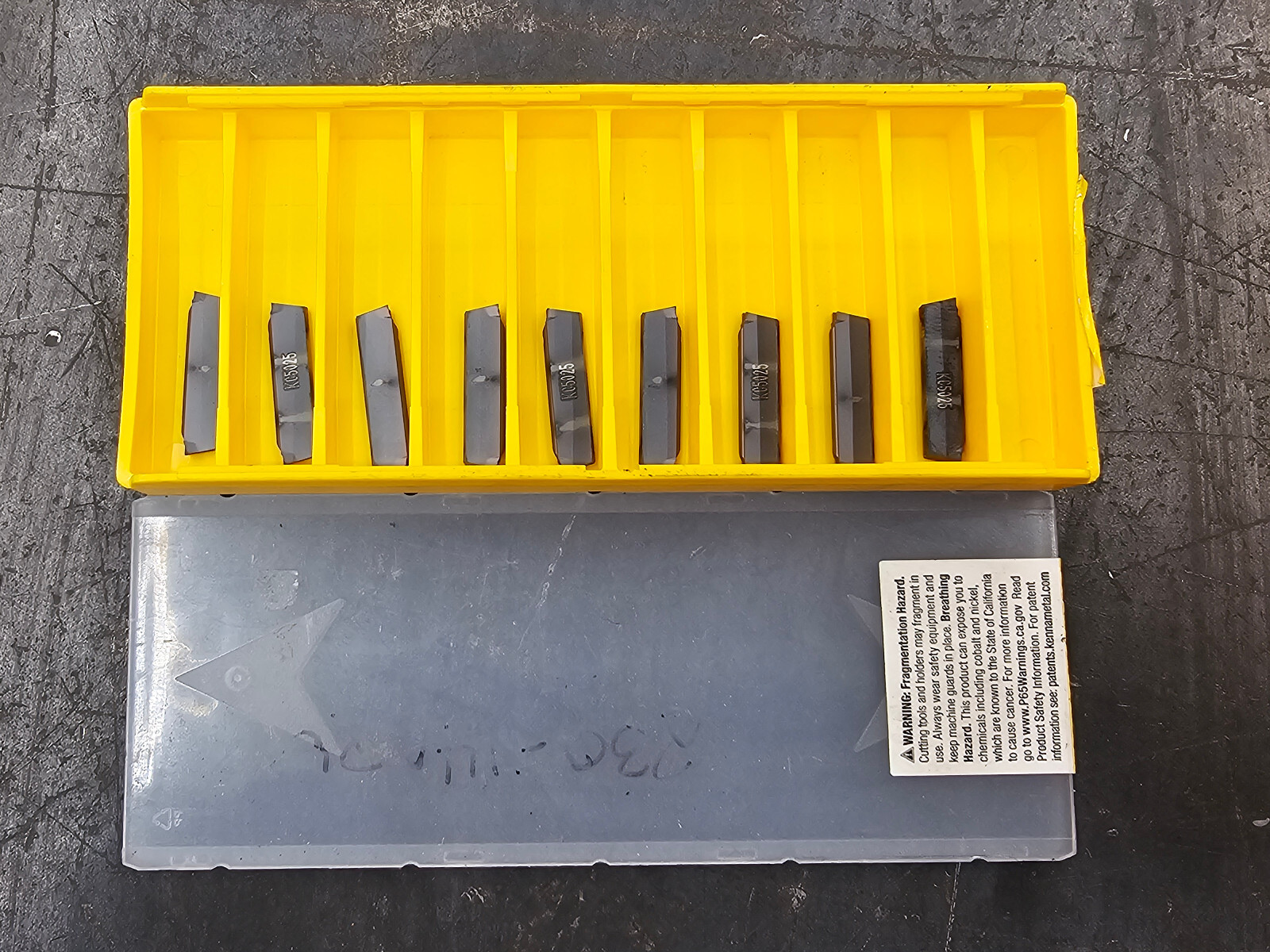 Qty 9 Kennametal A4 A4C0205L10CF02 2979110 KC5025 Carbide Parting Cut-Off Insert Qty 9 Kennametal A4 A4C0205L10CF02 2979110 KC5025 Carbide Parting Cut-Off Insert