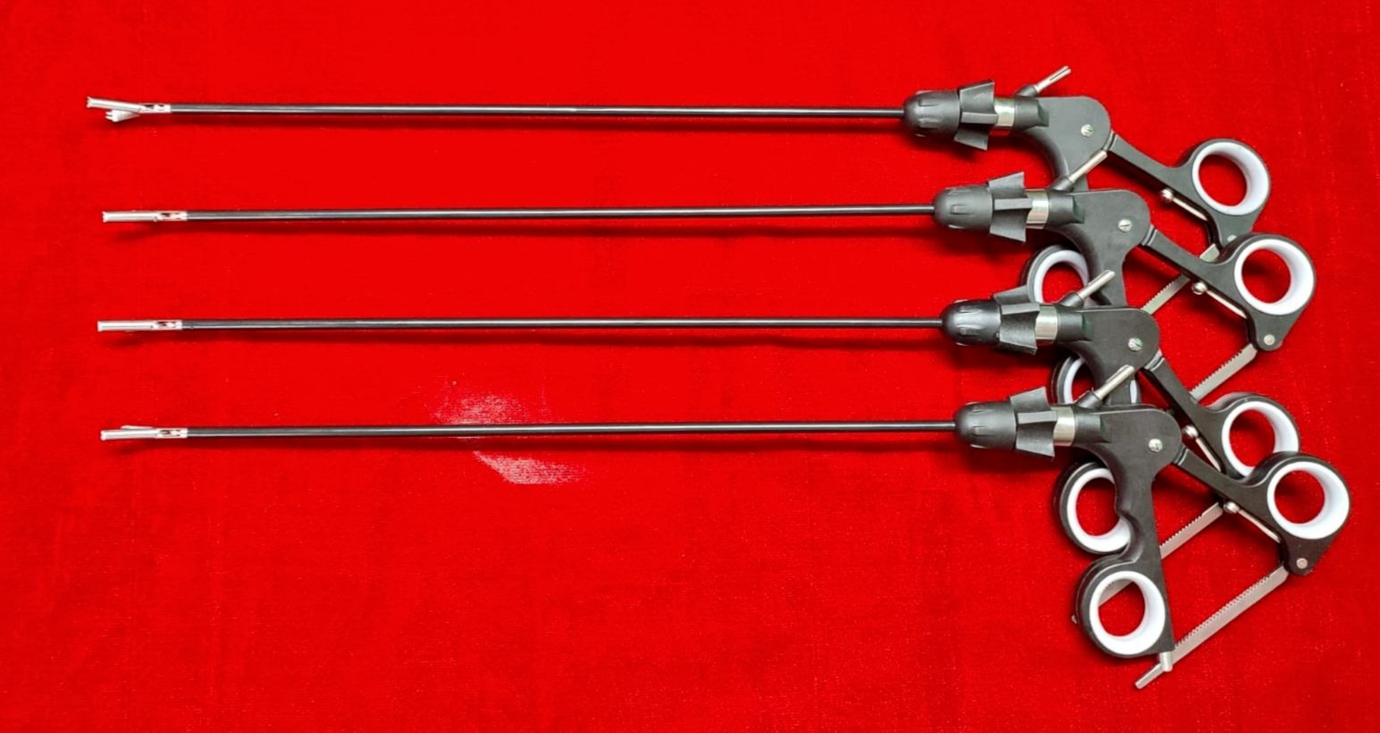 4pc-Laparoscopic Toothed 2x4 Grasper 5mmx330mm High Quality Reusable Instruments