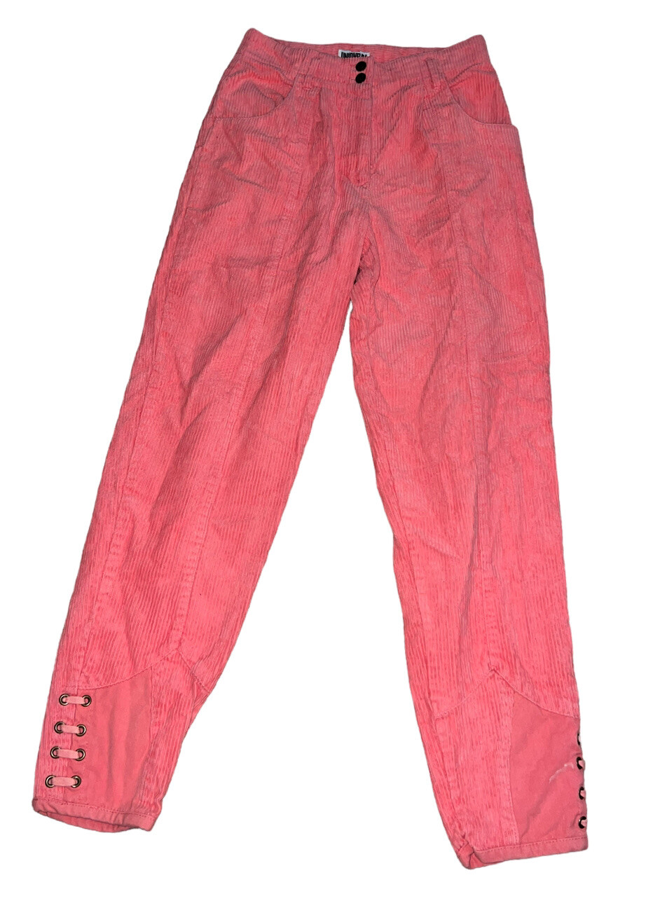 Unionbay Vintage 80’s 90’s Womens Sz 9 Jeans Pants High Rise Taper Corduroy Pink